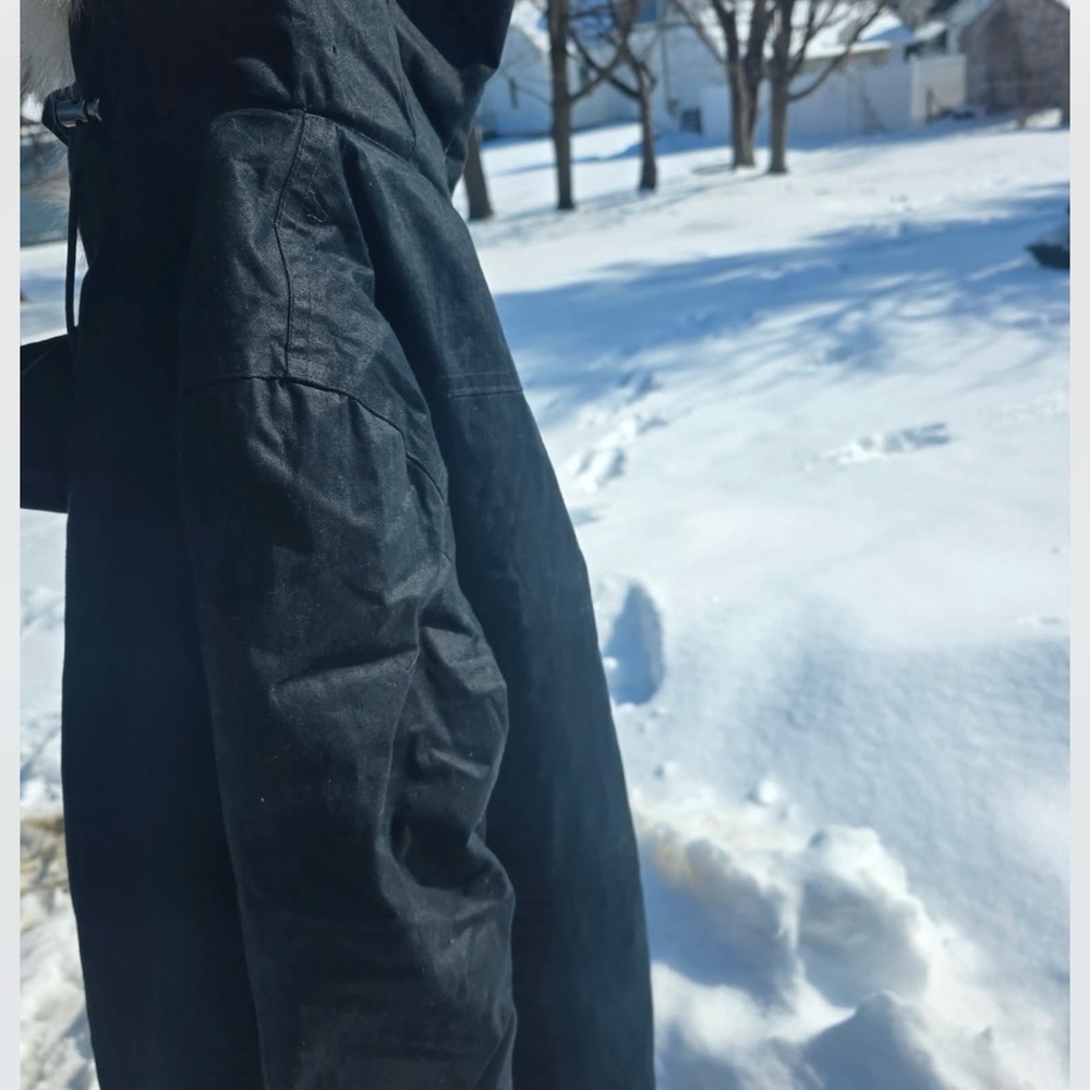 Hoodlamb new black parka with Faux Fur Hood - Picture 4 of 9